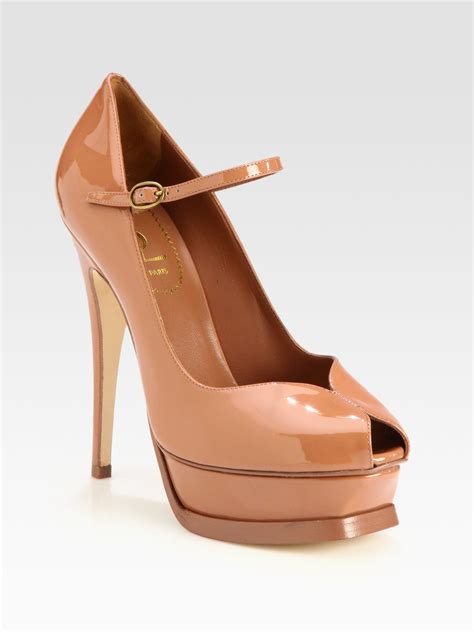 ysl heels tan|ysl heels for sale.